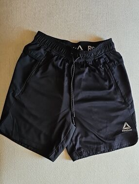Reebok Black Athletic Drawstring Shorts